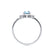 BALLET - Pear Aqua Spinel & Diamond Half Halo Tiara Ring Platinum 950 Engagement Ring Lily Arkwright