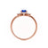 BALLET - Pear Blue Sapphire & Diamond Half Halo Tiara Ring 18k Rose Gold Engagement Ring Lily Arkwright