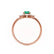 BALLET - Pear Emerald & Diamond Half Halo Tiara Ring 18k Rose Gold Engagement Ring Lily Arkwright