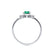 BALLET - Pear Emerald & Diamond Half Halo Tiara Ring 18k White Gold Engagement Ring Lily Arkwright