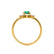 BALLET - Pear Emerald & Diamond Half Halo Tiara Ring 18k Yellow Gold Engagement Ring Lily Arkwright