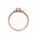 BALLET - Pear Pink Sapphire & Diamond Half Halo Tiara Ring 18k Rose Gold Engagement Ring Lily Arkwright