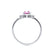 BALLET - Pear Pink Sapphire & Diamond Half Halo Tiara Ring 18k White Gold Engagement Ring Lily Arkwright