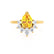 BALLET - Pear Yellow Sapphire & Diamond Half Halo Tiara Ring 18k Yellow Gold Engagement Ring Lily Arkwright