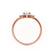 BALLET - Pear Moissanite & Diamond Half Halo Tiara Ring 18k Rose Gold Engagement Ring Lily Arkwright