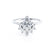 BALLET - Pear Moissanite & Diamond Half Halo Tiara Ring 950 Platinum Engagement Ring Lily Arkwright
