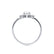 BALLET - Pear Moissanite & Diamond Half Halo Tiara Ring 18k White Gold Engagement Ring Lily Arkwright