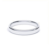 - Bevelled Edge Profile Plain Wedding Ring 9k White Gold Wedding Bands Lily Arkwright