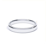 - Bevelled Edge Profile Plain Wedding Ring 950 Platinum