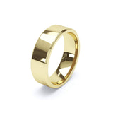 - Bevelled Edge Profile Wedding Band 9k Yellow Gold Wedding Bands Lily Arkwright