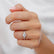 Blossom 1.00ct Round Cut D-F Colour Lily Arkwright Moissanite Pear Cut Diamond Side Stones 950 Platinum Trilogy Engagement Ring Lily Arkwrig
