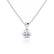 BRIGITTA - Round Lab Diamond 6 Claw Lotus Leaf Pendant 950 Platinum Pendant Lily Arkwright