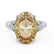 CARMELLA - Oval Fancy Yellow Lab Diamond Trilogy Engagement Ring Inspired by Carmen Montero Mundt