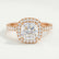CASEADA - Cushion Lab Diamond 18k Rose Gold Halo