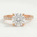 CATALINA - Round Lab Diamond 18k Rose Gold Shoulder Set Ring