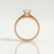 CATALINA - Round Lab Diamond 18k Rose Gold Shoulder Set Ring
