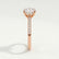 CATALINA - Round Lab Diamond 18k Rose Gold Shoulder Set Ring