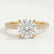 CATALINA - Round Lab Diamond 18k Yellow Gold Shoulder Set Ring