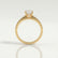 CATALINA - Round Lab Diamond 18k Yellow Gold Shoulder Set Ring