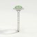CECILY - Round Green Lab Diamond Platinum 950 Halo Ring