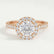 CECILY - Round Lab Diamond 18k Rose Gold Shoulder Set Ring