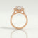 CECILY - Round Lab Diamond 18k Rose Gold Shoulder Set Ring