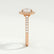 CECILY - Round Lab Diamond 18k Rose Gold Shoulder Set Ring