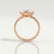 CELESTE - Toi et Moi Lab Diamond Emerald & Pear Diamond Band Ring 18k Rose Gold