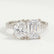 CELESTE - Toi et Moi Lab Diamond Emerald & Pear Diamond Band Ring 950 Platinum