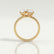 CELESTE - Toi et Moi Lab Diamond Emerald & Pear Diamond Band Ring 18k Yellow Gold