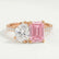 CELESTE - Emerald Pink Lab Diamond & Pear Lab Diamond Toi et Moi 18k Rose Gold