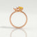 Celeste emerald and pear yellow sapphire Toi et Moi engagement ring in rose gold – view 2