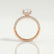 COCO - Cushion Cut Lab Diamond 18k Rose Gold Petite Hidden Halo Triple Pavé