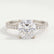 COCO - Cushion Cut Lab Diamond 18k White Gold Petite Hidden Halo Triple Pavé