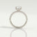 COCO - Cushion Cut Lab Diamond 18k White Gold Petite Hidden Halo Triple Pavé
