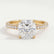 COCO - Cushion Cut Lab Diamond 18k Yellow Gold Petite Hidden Halo Triple Pavé