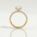 COCO - Cushion Cut Lab Diamond 18k Yellow Gold Petite Hidden Halo Triple Pavé