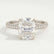 COCO - Elongated Cushion Cut Lab Diamond 18k White Gold Petite Hidden Halo Triple Pavé