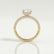 COCO - Elongated Cushion Cut Lab Diamond 18k Yellow Gold Petite Hidden Halo Triple Pavé