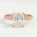 COCO - Emerald Lab Diamond & Diamond 18k Rose Gold Hidden Halo Triple Pavé Ring