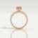 COCO - Emerald Morganite Pink Sapphire & Diamond 18k Rose Gold Petite Hidden Halo Triple Pavé Ring