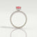 COCO - Emerald Morganite Pink Sapphire & Diamond 950 Platinum Petite Hidden Halo Triple Pavé Ring