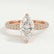 COCO - Marquise Lab Diamond 18K Rose Gold Triple Pavé Hidden Halo