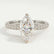 COCO - Marquise Lab Diamond 18K White Gold Triple Pavé Hidden Halo