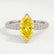 COCO - Marquise Yellow Lab Diamond 18K White Gold Triple Pavé Hidden Halo