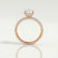 COCO - Oval Lab Diamond 18k Rose Gold Petite Hidden Halo Triple Pavé Shoulder Set