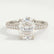 COCO - Oval Lab Diamond Platinum Petite Hidden Halo Triple Pavé Shoulder Set