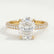 COCO - Oval Lab Diamond 18k Yellow Gold Petite Hidden Halo Triple Pavé Shoulder Set