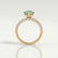 COCO - Pear Green Lab Diamond 18K Yellow Gold Petite Hidden Halo Triple Pavé Shoulder Set