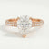 COCO - Pear Lab Diamond 18K Rose Gold Petite Hidden Halo Triple Pavé Shoulder Set